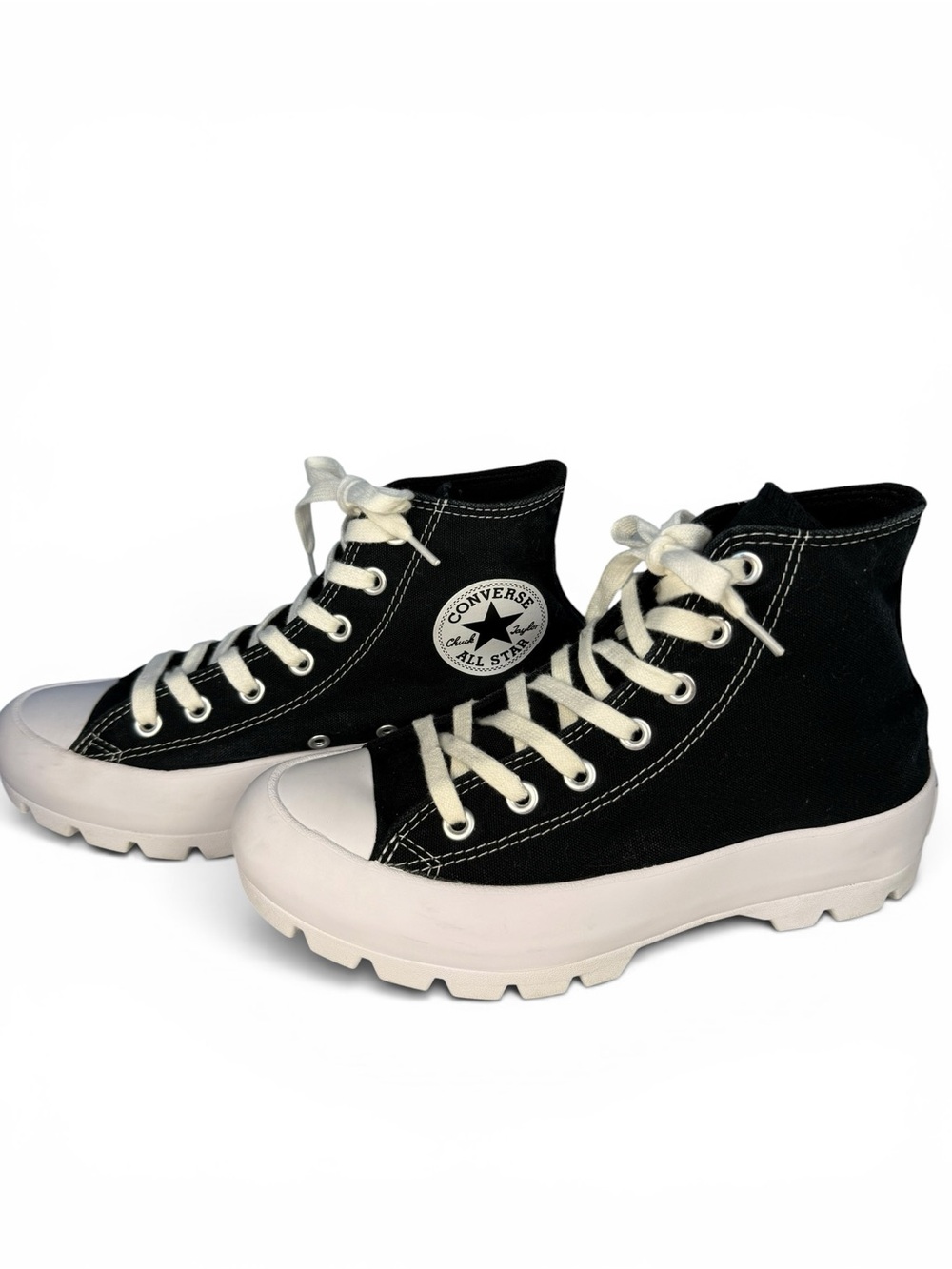 Converse Chuck Taylor Lugged Platform High Top Sneakers Black 7.5